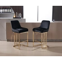 chairus Bar Stools Set of 2 Velvet Counter Chairs with Backrest Breakfast Bar Stools for Kitchen image 7
