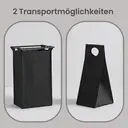 JOYFURNOS Ausziehbare Wäschekorbbox mit herausnehmbarer Tüte, 160 L – Wäschesortierer mit Metallrahmen und Ablage, Tintenschwarz und rustikales Braun, 115,6 x 33 x 72,5 cm image 5