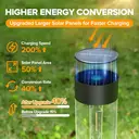 UME 2 Pack Solar Pathway Lights Outdoor, Bright Solar Garden Lights with Metal Design–IP65 Waterproof, Auto On/Off, 3000K LED Landscape Lighting for Yard, Lawn, Walkway, Driveway, Patio Decor image 1
