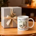 Alphynix 1pc 11oz White Mug with "Today I Will Do Absolutely Nothing" Quote & Hanging Sloth, Relaxation Humor Christmas or Thanksgiving Gift image 4