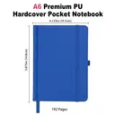 Jubiluu Carnet cartonné A6 premium avec marque-page, pages lignées, 100 g/m² - Bleu royal image 2