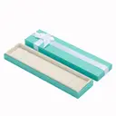 Oirlv Velvet Storage Box Necklace Pendant Bracelet Long chain Bow-knot Wedding Jewelry Packaging Gift Box Showcase Display, Suit for Wedding, Engagement, Proposal, Birthday and Anniversary 1pcs image 0