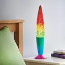 GLOBAL GIZMOS Lava Lamp Rocket Rainbow Glitter Multicolour image 0