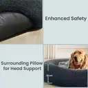 SONGMICS Donut Dog Crate Bed, Plush, Calming Pet Bed with Removable, Washable Cover, Dark Gray, 120 x 20 cm image 4