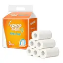 C&S Papier essuie-tout absorbant graisse et eau, 2 épaisseurs - Lot de 6 rouleaux de 65 feuilles image 0