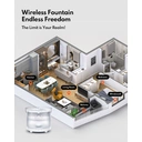 homerunPET BF10 Wireless Charging Pet Water Fountain, 7800 mAh Long-Lasting Battery, 2L Capacity, Ultra-Quiet Operation (<20dB), cat water fountain, indoor, kitty spout, cat water bowl, cat stuff, cat water dispenser image 3