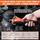 ValueMax Jeu de 2 clés à boudron, clé à tuyau en caoutchouc 460 mm et 630 mm, jeu de clés à boudron réglables pour filtre à huile, clé universelle pour filtre à huile, bouteille, évacuation d'évacuation, douchettes, ouvre-bouteille en verre image 4