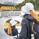 TOP-EX Chapeau de soleil pour femme en forme de seau avec grand rebord, trou pour cheveux tressés, packable pour l’été, voyage, plage et plein air - Gris image 3
