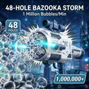 Tokky 48-Hole Automatic Bubble Gun with LED Lights, Rechargeable Bubble Machine, Leak-Proof Design, 1 Million+ Bubbles Per Minute, Outdoor Toy for Kids and Adults, Suitable for Parties and Weddings (Blue) image 5