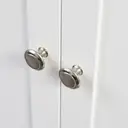 HOMCOM Kitchen Island on Wheels, Mobile Storage Trolley, Rolling Kitchen Cart with Rubber Wood Top, 2-Door Cabinets, 2 Drawers, Adjustable Shelf, 3-Tier Spice Rack, Drawers image 8