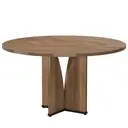 TRIBESIGNS Table ronde rustique pour 4 personnes marron - 100 cm image 4