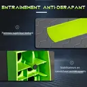 HOMCOM Stepper aérobic fitness hauteur réglable 3 niveaux 10/15/20 cm surface antidérapante plastique 78 x 28 x 20 cm vert et gris image 5