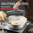 Maxcook Tri-Ply 304SS Hot Pot With Glass Lid 30cm MCT2027 image 3