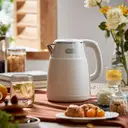 Bear Bouilloire électrique 1,5 L 1500 W-1750 W ZDH-Q15U8 en acier inoxydable avec arrêt automatique et protection contre l'ébullition à sec - Blanc image 8