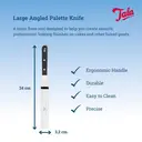 Tala Large Angled Stainless Steel Pallette Knife, Spatula Style Shape for Serving and Decorating a Wide Selection of Foods, Dishwasher Safe and BPA Free image 1