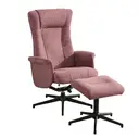 Armchair & Footstool Apero Recliner Rose Pink image 1