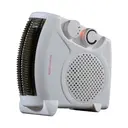DAEWOO HEA1927GE 2000W Flat/Upright Fan Heater - 2 Heat Settings (1000W/2000W), Thermostat Control, Fan-Only Mode, Automatic Safety Cut-Out - White image 0