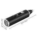 Sparoma 3-in-1 Ear and Nose Hair Trimmer – LED Display | 8500 RPM High-Speed Motor | IPX7 Waterproof | Type-C Rechargeable, Includes Extra Sideburn Trimmer and Eyebrow Trimmer Tips, TC-021 (Black) image 8