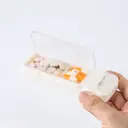 JORDAN&JUDY Small Pill Organizer Portable Mini Daily Pill Case Tablet Cutter Storage Box 1 pc White image 7