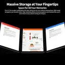 DOOGEE Tab A9 Pro Android 15 Tablet 10 Inch(2025)， Unisoc T310 Android Tablets 20GB RAM 128GB ROM(TF 2TB)， 6580 mAh Battery， 8MP AI Camera|Dual Speaker|5G WiFi|GMS|tooth|Face ID|3.5mm Jack， Black image 5