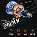 URLIFE Vélo électrique adulte 26 pouces, avec écran LCD, batterie amovible 48 V 10,4 Ah, moteur 250 W, transmission à 7 vitesses, autonomie maximale 80 km, trajet quotidien, vélo de montagne Noir 26 pouces image 2