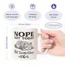 Alphynix 1 Mug blanc 33cl avec design "NON PAS AUJOURD'HUI" Grumpy Cat et citation humoristique, cadeau de Noël ou Thanksgiving humour rejet drôle,Le cadeau de la saint-valentin, cadeau d’anniversaire image 6
