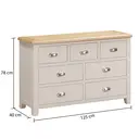 Drawer Chest Windermere 7 Drawers Oak Top Grey/Natural image 7