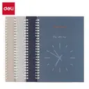 Deli Pure Time Series Lot de 4 carnets à spirale A5, papier ligné 70g/m² - 80 feuilles/160 pages image 1