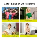 JISULIFE Life 7 Ventilateur portable 3-en-1 avec affichage LED - Noir image 2