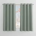 PONY DANCE Store occultant avec œillets, lot de 2, l 140 x h 145 cm (l 55 x h 57 pouces), vert sauge image 0