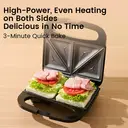 ochama Machine à Sandwich 750W Antiadhésif, Chauffe Double Face, Grille-Pain avec Plaques Fixes, Appareil à Petit-Déjeuner pour Croque-Monsieur et Panini image 6