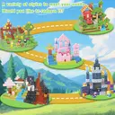 XINQIYUAN Qiyuan Jouet Éducatif Set de Blocs de Construction Château Rose Monde Magnétique 2.5cm 78pièces [Mélange aléatoire – Couleurs issues uniquement de la photo principale] image 3