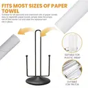 Support de Rouleau d’Essuie-Tout de Cuisine Noir JU7CER - Sur Comptoir avec Tige de Fixation, Design Moderne et Minimaliste, Idéal pour la Maison image 7