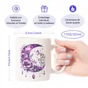 Alphynix 1 Mug blanc 33cl avec citation céleste "Reste sauvage enfant de lune" & design lune violette cristal, cadeau de Noël ou Thanksgiving zodiacal mystique,Le cadeau de la saint-valentin, cadeau d’anniversaire image 7