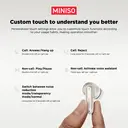 MINISO MS106 kabellose Bluetooth 6.0-Ohrhörer mit hochwertigem klang, IPX5 wassergeschützt, KI-Sprachübersetzung und integriertem Mikrofon; TWS; geeignet für büro, sport, lernen und telefonate image 1