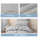 LeBonsoir Light Gray Duvet Cover Set，135x200cm/50x75cmx1 Soft Double Brushed Bedding Set， with Zip， 2 Pieces， Includes 1 Duvet Cover & 1 Pillowcase， NO Comforter image 5