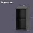 COSTWAY Podium Hostess Stand for Speakers with Storage Shelf-Black image 4