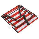Outsunny Lot de 2 tapis de plage rembourré - matelas de plage - dossier inclinable multi-positions - sac de transport inclus - métal polyester blanc et rouge image 2