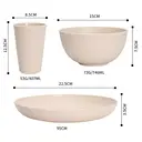 SEEDS Set mit 4 Weizenfaser-Speisetellern, umweltfreundliche 9-Zoll-Speiseteller, mit getrenntem Design für das Abendessen image 2