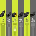 MSI 850W ATX Fully Modular Power Supply - MAG A850GL PCIE5 image 5