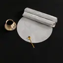 6pcs，Silver，Wanxianghua PVC placemat，Washable And Wipeable Kitchen Dining Placemat, Multicolor Table Decoration Mat For Festivals And Weddings image 3