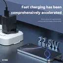 PAVAREAL K103 British Standard 22.5W Fully Compatible Black Charger Lightning Set image 1