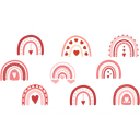 Alphynix Gobelet en verre avec couvercle en bambou et paille 500 ml - Arc-en-ciel et cœurs image 6