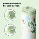 Bottle Bottle Bouteille isotherme en acier inoxydable 750 ml avec paille, couvercle et poignée - anti-fuite, sans BPA, à double paroi - idéale pour le sport, le voyage et le fitness (Eden Grove) image 2