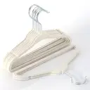 30 Pack Kids' Velvet Non-Slip Clothes Hangers, Slim Profile, Beige, Ideal for Baby & Children's Apparel image 1