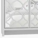 Galano Iris 2 Door Sideboard – Storage Cabinet for Living Room & Kitchen – Space Saving Side Unit with Arylic Mirror Doors, Modern Side Board Organizer - White image 7