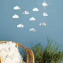 10pcs PVC mirror wall stickers, irregular wall decoration, cloud stickers，silver image 1