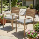 Outsunny Lot de 2 coussins de chaise de jardin, galettes de chaise 50 x 50 cm, mousse haute densité, antidérapants, lavables, pour mobilier extérieur, chaise, 50x50 cm, gris image 8
