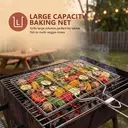 Huacan Filet de barbecue en acier inoxydable, pliable, démontable, outil de barbecue portable, 1 pièce image 3