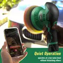 BATOCA - Cordless Car Buffer Polisher - 2pcs 2.0Ah 12V Lithium-ion Rechargeable Battery Powered Brushless Polisher with 6 Variable Speed, DA Orbital Buffer for Car Detailing, Polishing, Waxing image 4